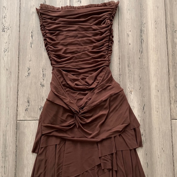 Danielle Guizio Lyla Twist Mesh Asymmetrical Dress S - Picture 7 of 7